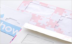 専用伝票に合わせて窓付封筒を作りたい