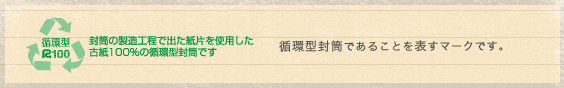 循環型封筒であることを表すマークです。